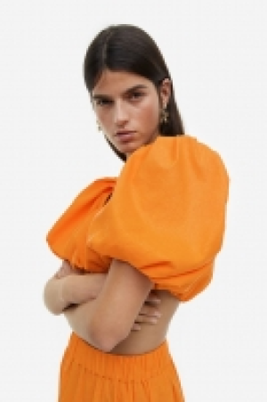 Crop top en lin mélangé