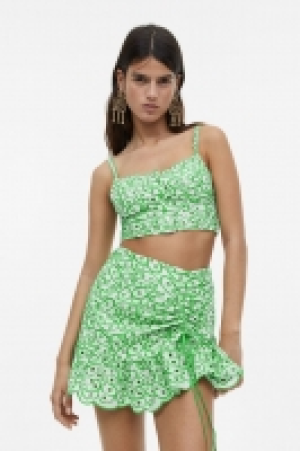 HM  Jupe avec lien de serrage et broderie anglaise