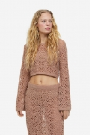HM  Pull court en maille ajourée