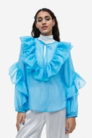 HM  Blouse volantée en organza