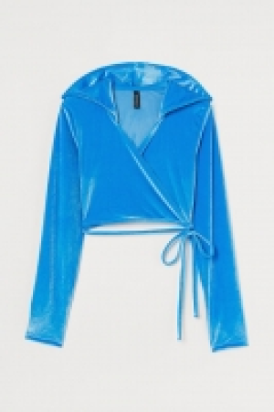 HM  Hoodie court en velours