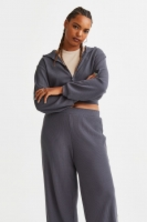 HM  Veste à capuche zippée en jersey gaufré