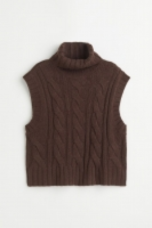 Pull col roulé sans manches