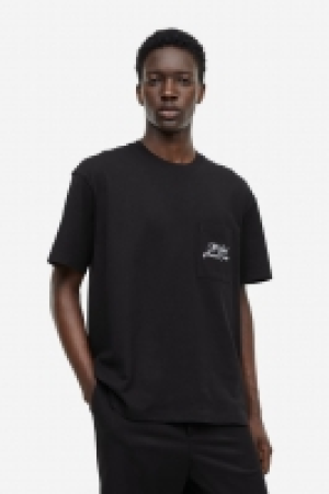 HM  T-shirt Relaxed Fit avec détail brodé