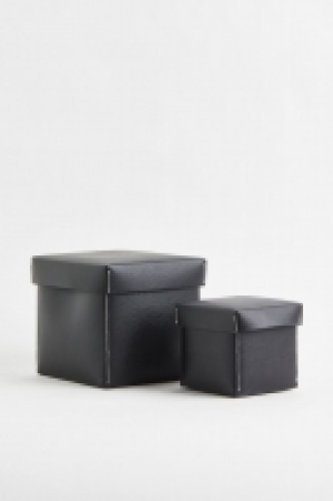 HM  Lot de 2 boîtes de rangement