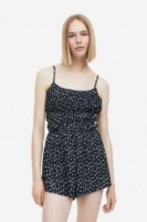 HM  Combi-short en jersey froissé