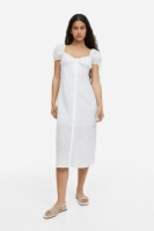 Robe à manches bouffantes en tissu texturé