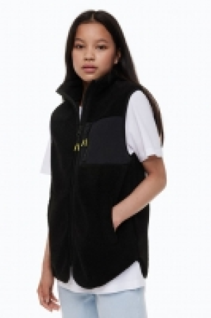 HM  Veste sans manches en tissu Teddy bear