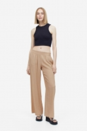 HM  Pantalon en crêpe avec taille élastique