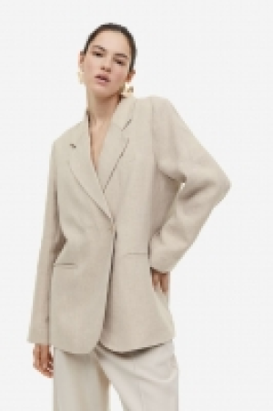 HM  Blazer en lin à fermeture croisée