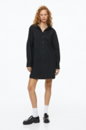 Robe chemise en popeline de coton