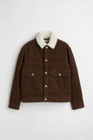 Veste en velours côtelé doublée de borg