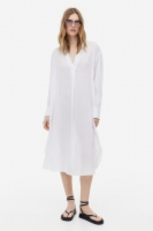 Robe chemise en lyocell mélangé