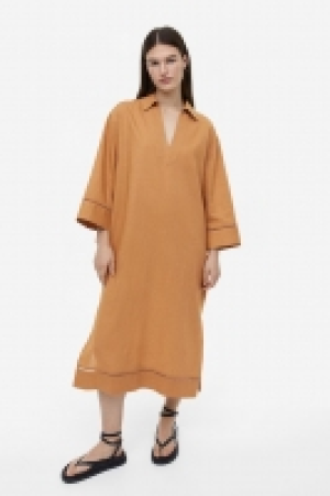 Robe caftan en lin mélangé
