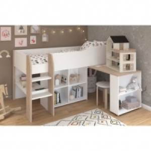 avec rangement et bureau Blanc et imitation chêne 369.99 €