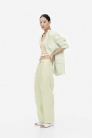 Pantalon effilé en lin mélangé