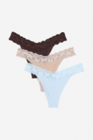 HM  Lot de 3 culottes Thong en coton