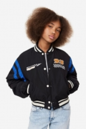 Bomber avec col en tissu peluche