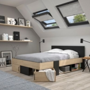 2 niches SWIVEL imitation chêne et noir 199.99 €