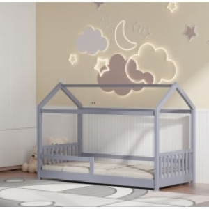 But  HUTTY gris avec sommier inclus