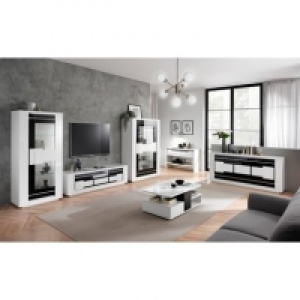 But Modern Living BELLARIVA laqué blanc/ gris anthracite