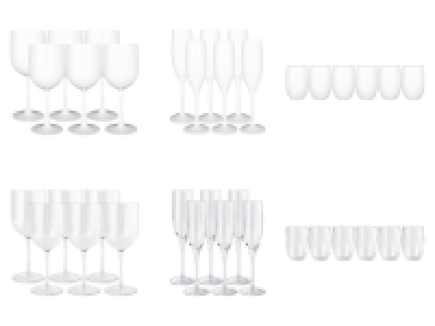 ERNESTO® Lot de 6 verres à vin, à champagne ou à eau