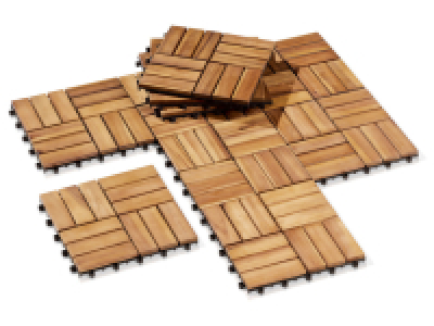 LIVARNO home Dalles en bois, 10 pièces