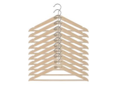 LIVARNO home Lot de 10 cintres en bois