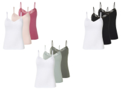 Lidl  esmara&reg; Lot de 3 d&eacute;bardeurs &agrave; fines bretelles femme