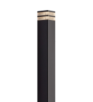 Potelet SSL ELM Aluminium Noir, H.80 - IP44 - E27 Nordlux Ext&eacute;rieur