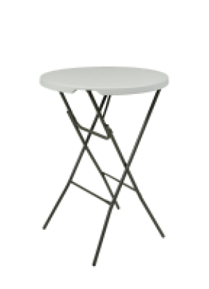 Table haute - mange debout pliant en acier &Oslash;.80 x H.110 cm